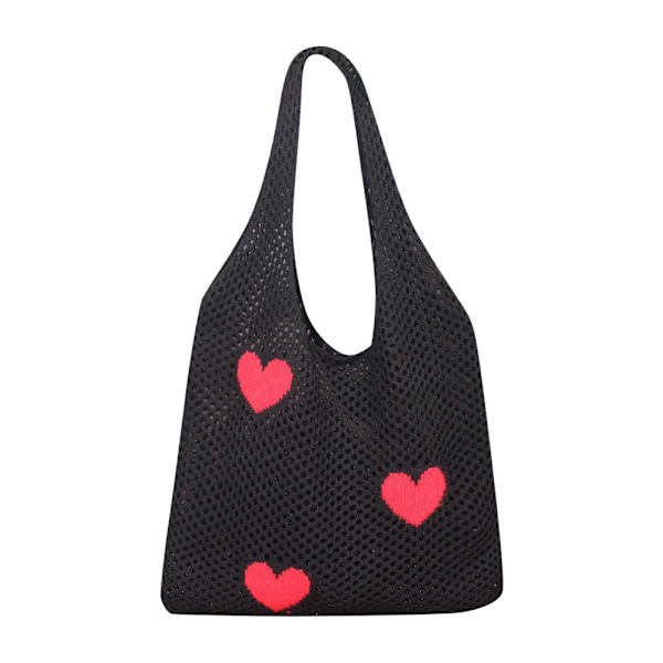 Strikkede håndvesker Heklet Tote Bag APRIKOS Apricot
