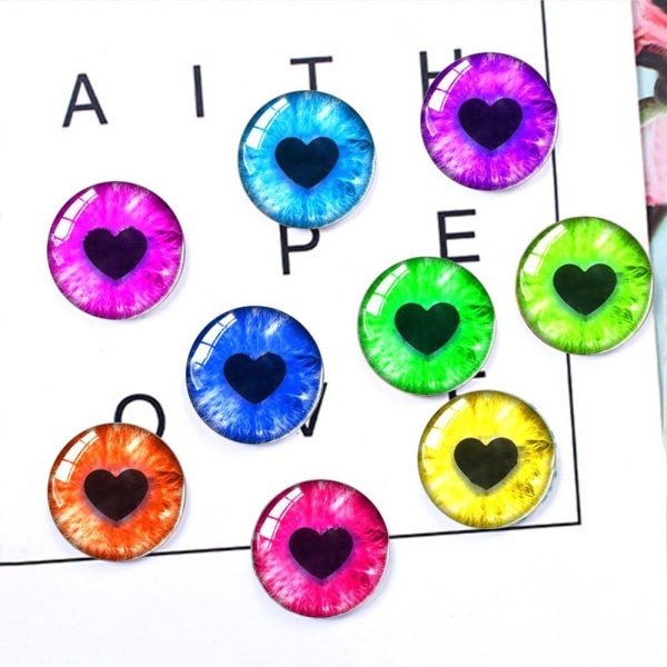 20kpl/10paria Silmät Askartelu Silmät Nukke kristallisilmät 20MMCOLOR 20mmcolor random
