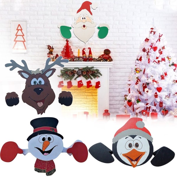Jul staket dekoration trädgård prydnader REN reindeer