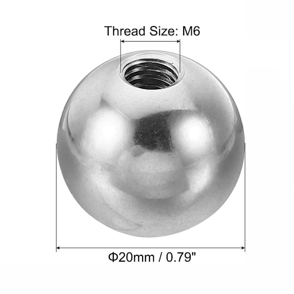 4st M4/M6 Kulmuttrar Knopp Blindhål Cover CAP M6x20mm