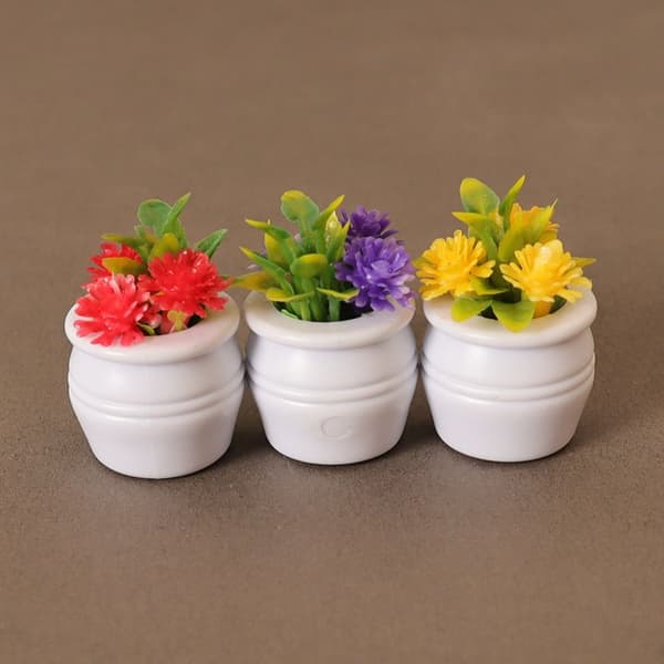 Dukkehus Miniature Plastik Simulation Vase RØD Red