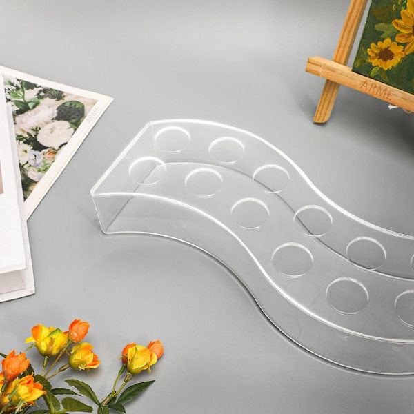 S Shape Flower Vas Lång Blommig Vas Moderna dekorativa flaskor