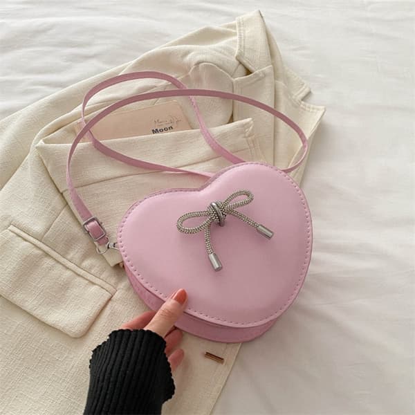 Axelväska med rosett PINK Pink