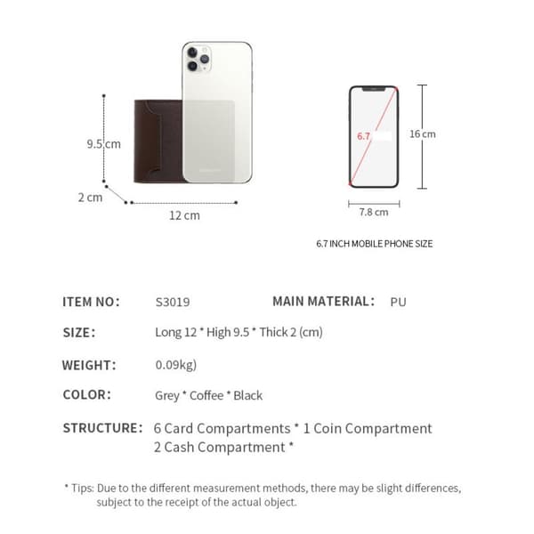 Passportholder Lommebok Pass Deksel KAFFE coffee