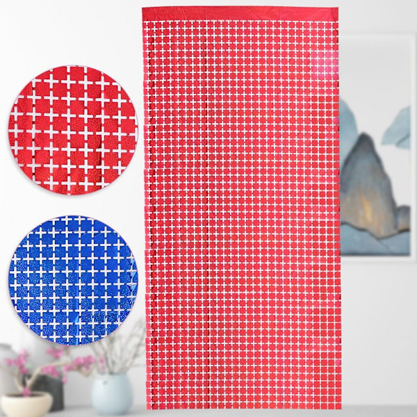 2m Seinä Tausta Verho Shimmer Square Taustat VAALEAN SININEN light blue