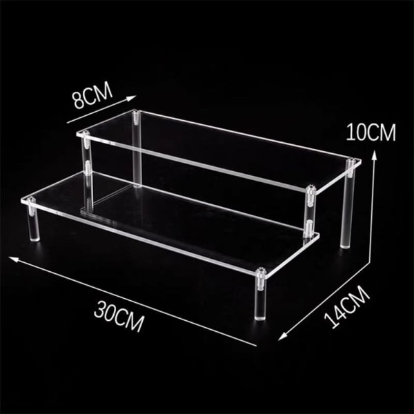 Akryl Display Stand Figur Hylde 40X8CMFOUR-LAYER FIRE-LAYER 40X8CMFour-layer