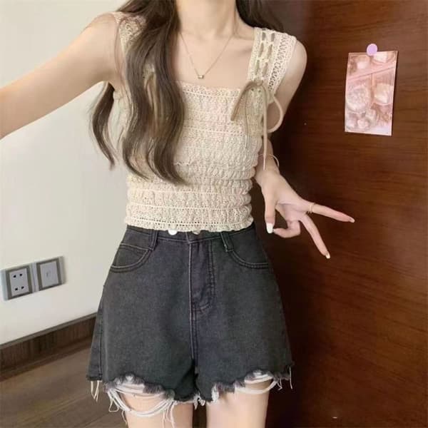 Tanktopp Crop Top HVIT White