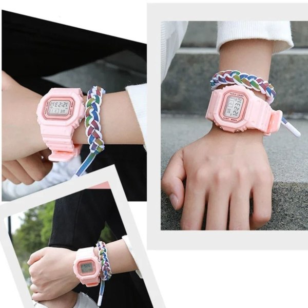 Silikone Jelly Watches Sports Electronic Watch PINK pink