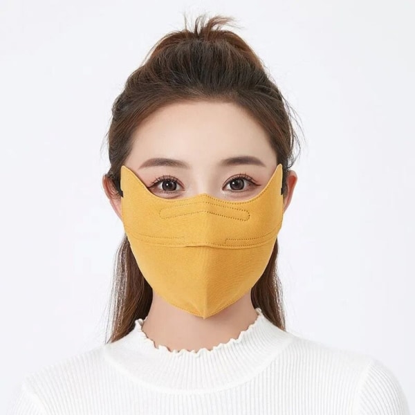 Cotton Woven Mask 3-lags Cloth Mask GUL yellow