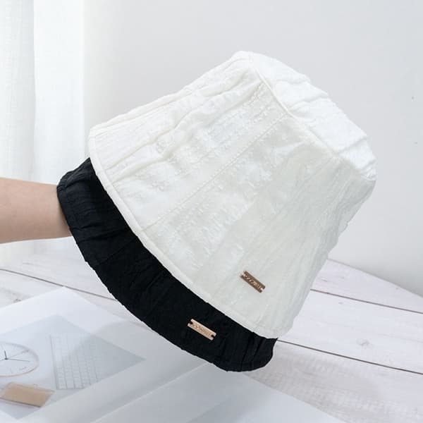 Bucket Hats i bomull för dam, sommarhatt VIT White