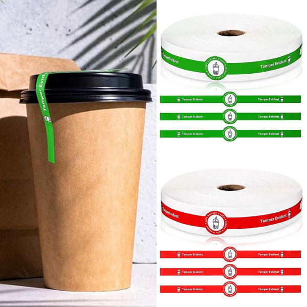 100 STK Tamper Evident Seal Sticker Seal Labels RØD red
