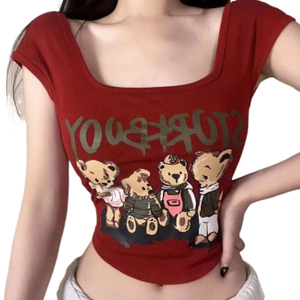 Crop Cami Tops Tank Tops RØD Red