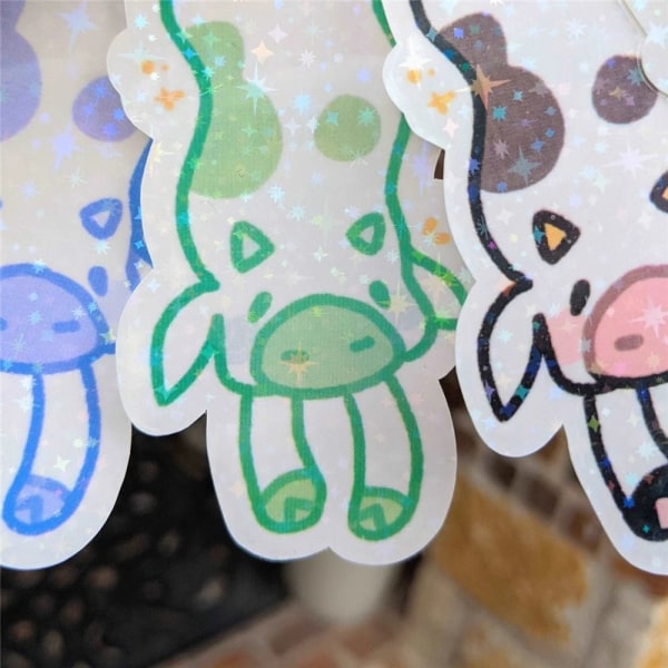 7 Stk Sparkly Cow Bogmærker Læsebogmærker Rekorddelere 7pcs