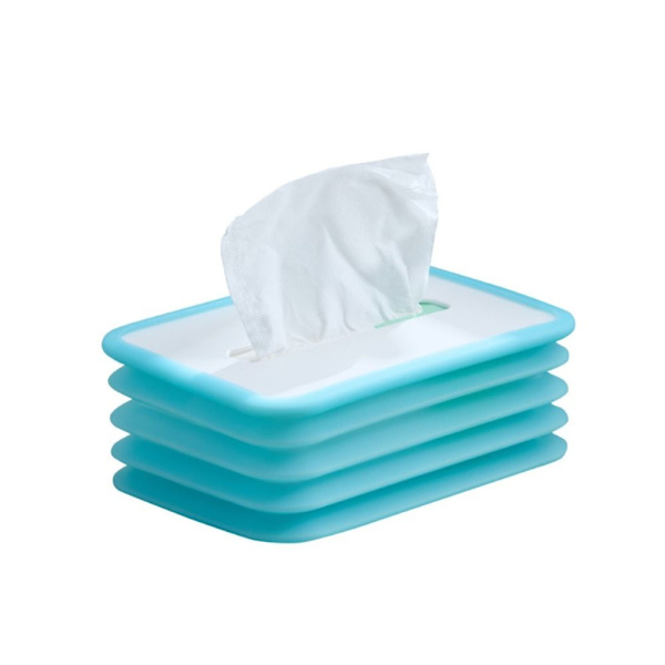 Foldbart papir ansigtsvævsæske Tissue fjederæske BLÅ blue luminous-luminous