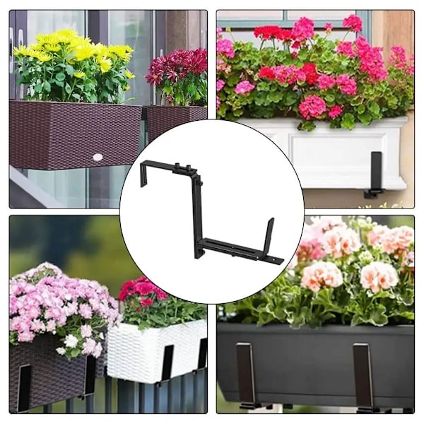 Justerbar Blomkruka Fönster Fönster Växtlåda Hållare Blomma