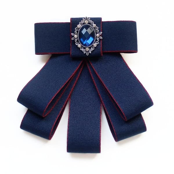 Sløjfe-brocher BLÅ&RØD Blue&red