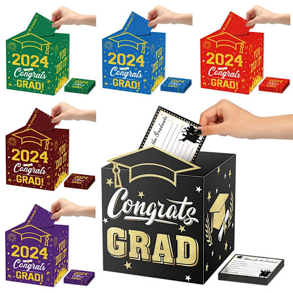 2024 Graduation Season Message Box Layout for dimissionsceremoni red
