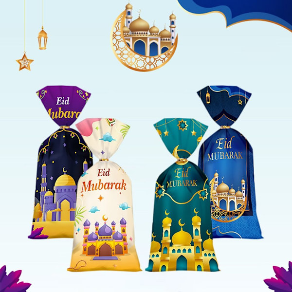 50 stk Eid Mubarak slikposer Eid gavepose A A A
