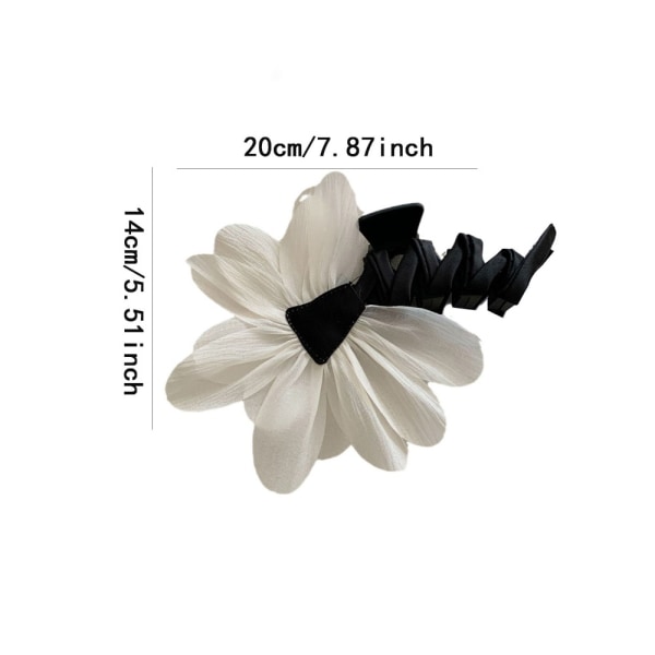 Sløyfe Hårklemme Mesh Retro Hårklemme BLADBLAD HÅRKLIPP BLADBLAD HÅR Petal Hair Clip