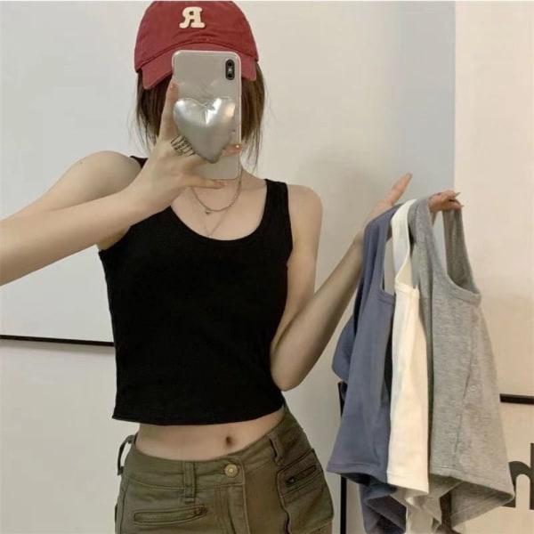 Strap Vest Overtøj Vest SORT L Black L
