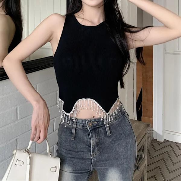Tank Top Ermeløs Topp HVIT White