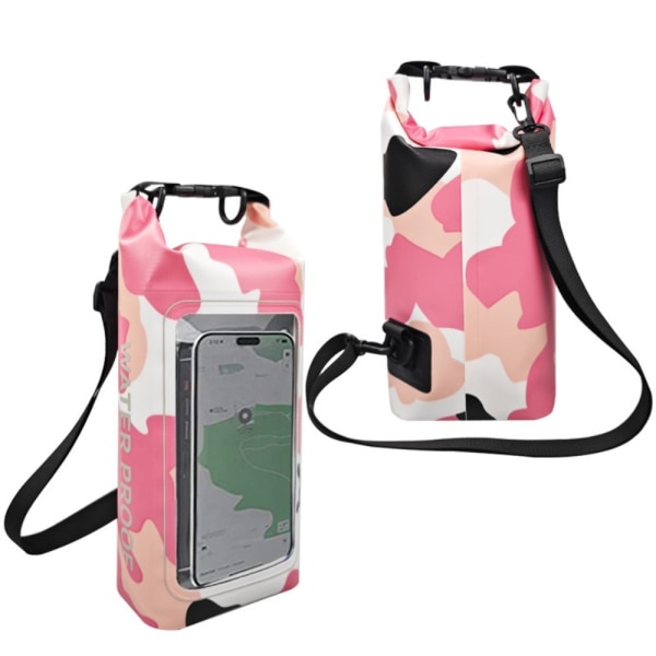 2L Svømmevanntett Veske Messenger Bag KAMOUFLASJE ROSA Camouflage Pink