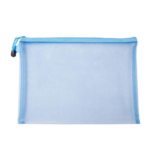 A4 dokumentpose Glidelås Blyantveske BLÅT TYPE1 TYPE1 blue Type1-Type1