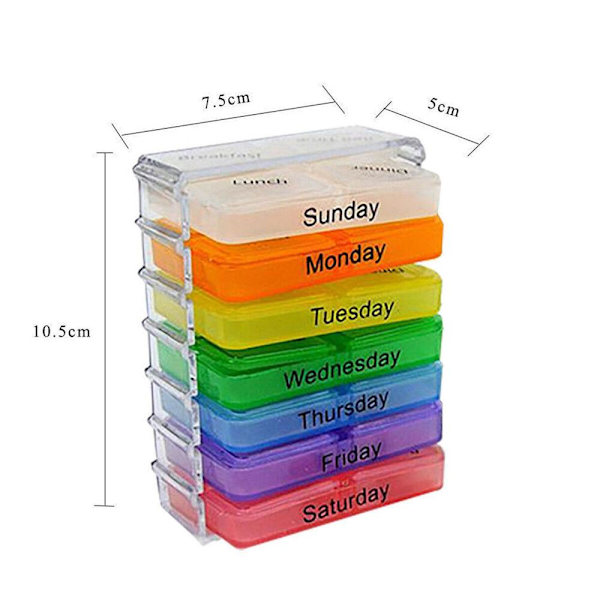 7 Day Pill Box Tablet Organizer Medisinholder