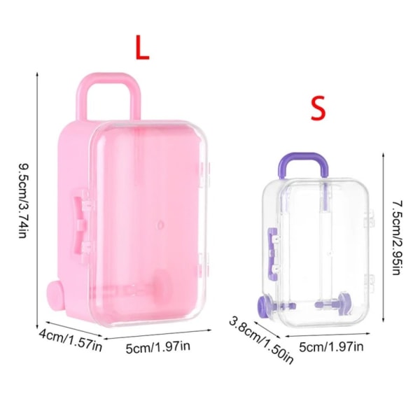 Mini rull resväska Liten case ROSA L pink L