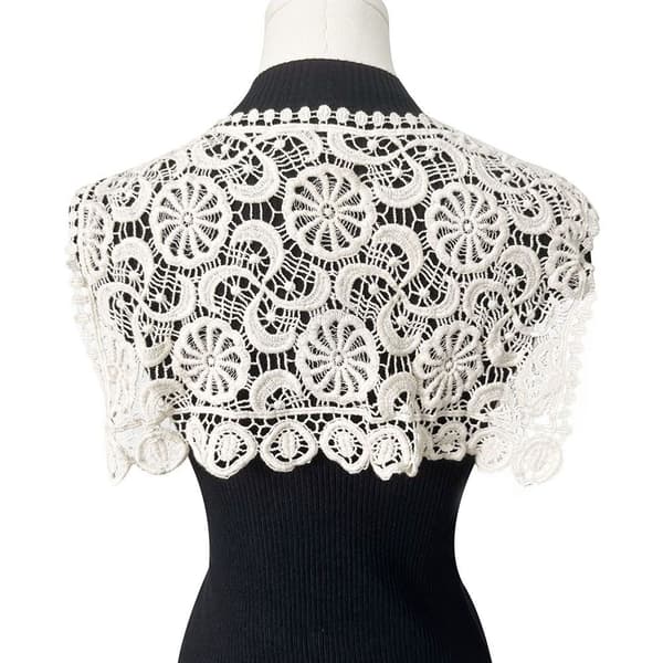Strikket sjal bluse skuldre SORT Black