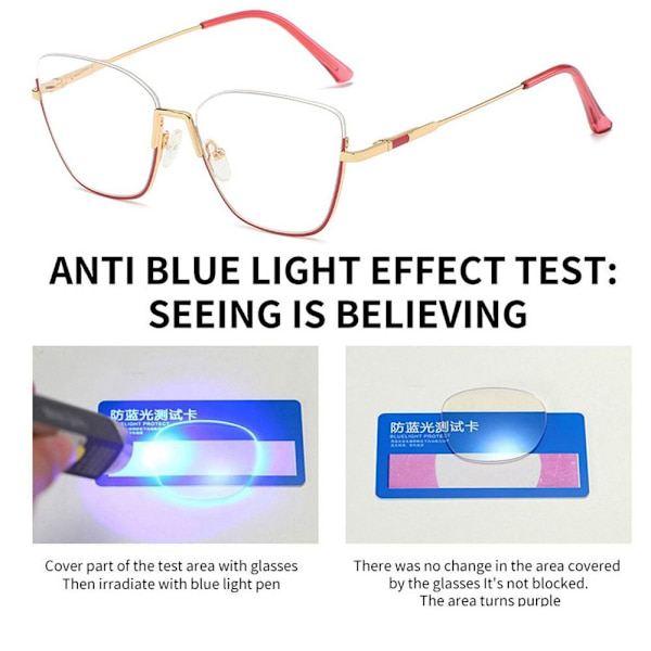 Anti-Blue Light Glasses Neliömäiset silmälasit VALKOINEN White