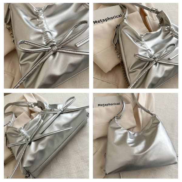 Kvinders Skuldertaske Sød Tote Bag SØLV silver