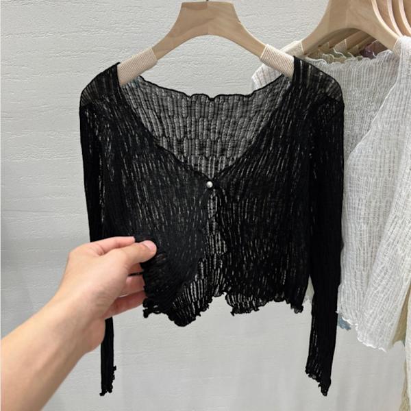 Hollow Out Puserot Neulepuserot MUSTA Black