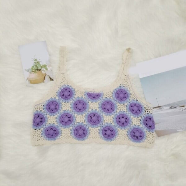 Slyngestrikket vest LILLA Purple