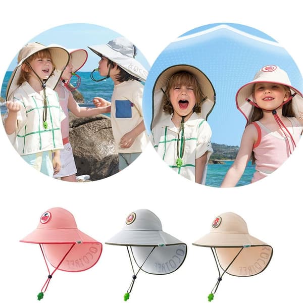Barnas solhatt UV-beskyttelse HVIT white