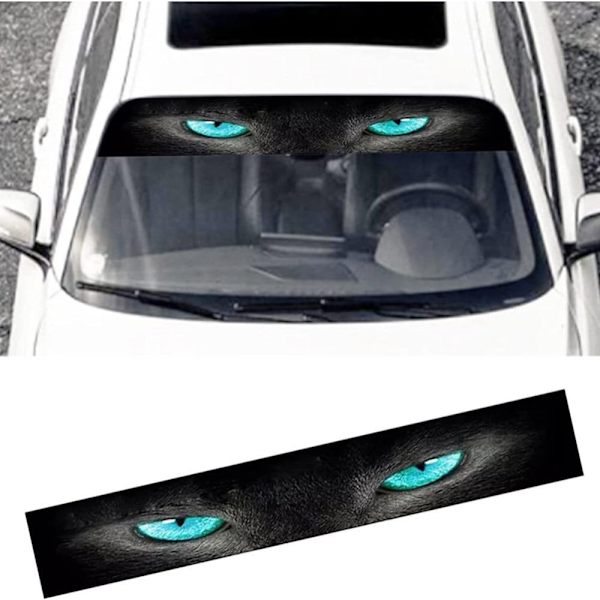 3D Leopard Eyes frontrute dekaler Bil bakvindu frontrute
