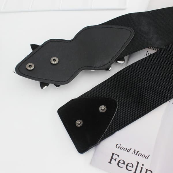 Rhinsten Elastisk Taljebånd Girdle SORT Black