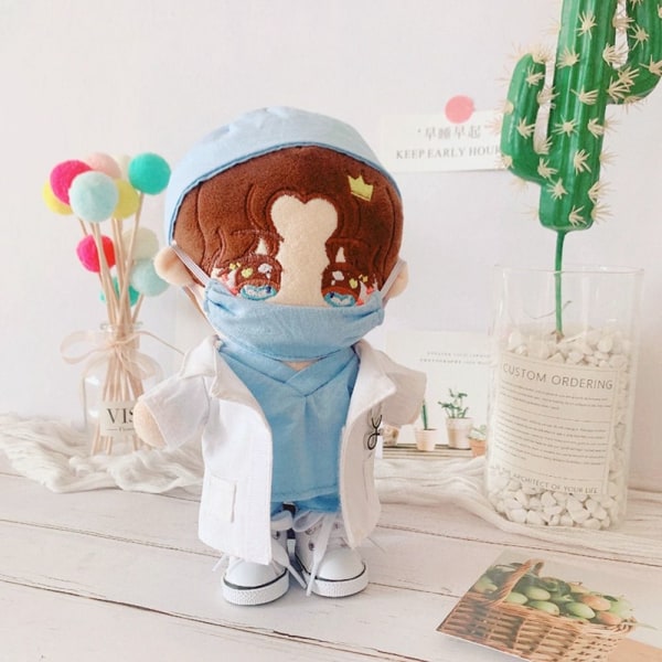 Doll White Coat Idol Dolls Kläder 1 1 1