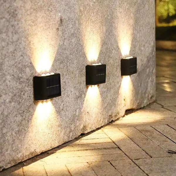2/4 STK. Solcellelamper Væglamper HVID 4 STK. 4 STK. white 4PCS-4PCS