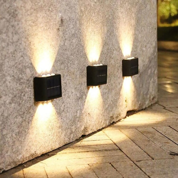 2/ 4STK Solcellelamper Vegglys VARM HVIT 4STK 4STK warm white 4PCS-4PCS