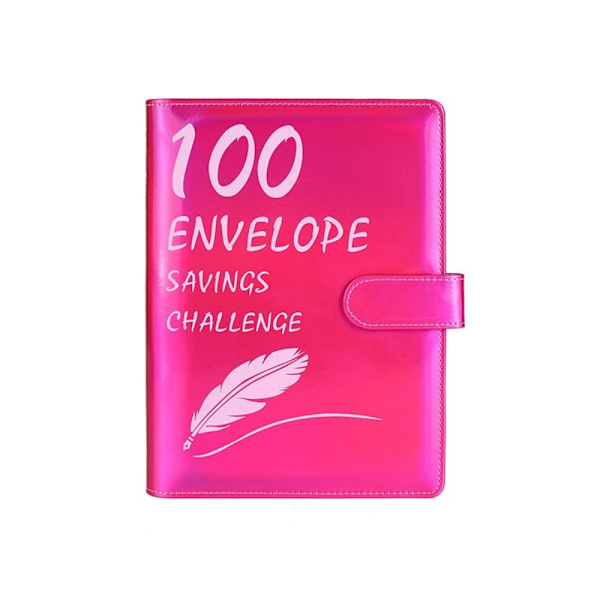 100 Days Savings Challenge Räddningsutmaning Binder ROSE RED Rose Red