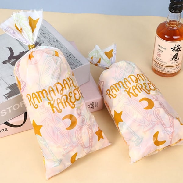 50 kpl Ramadan Kareem Lahjakassit Eid Mubarak Candy Cookie Bag