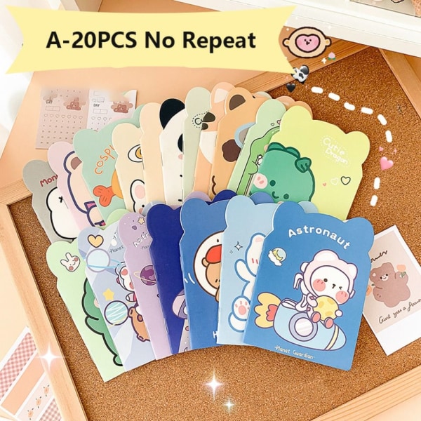 20 STK A6 bærbar lommebok B-20 STK INGEN REPEAT B-20 STK NR B-20PCS No Repeat
