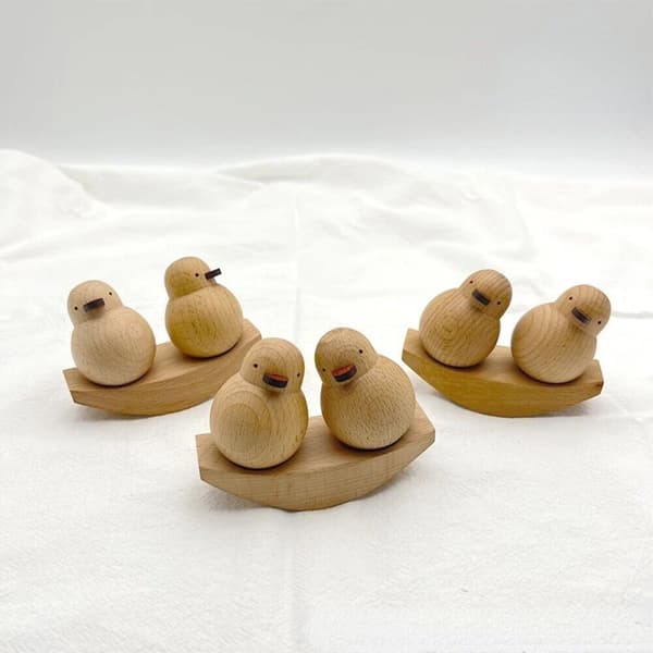 Träanka Ankfigurer Ankdekoration