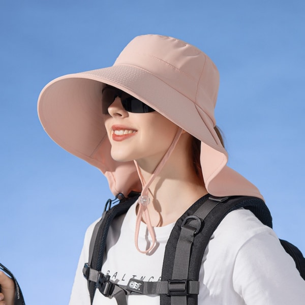 Kvinnor Solhatt Sjal Visir Cap ROSA Pink