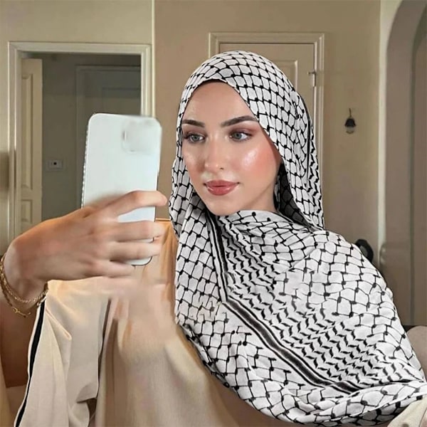 Shemagh skjerf rutete sjal BRUN brown