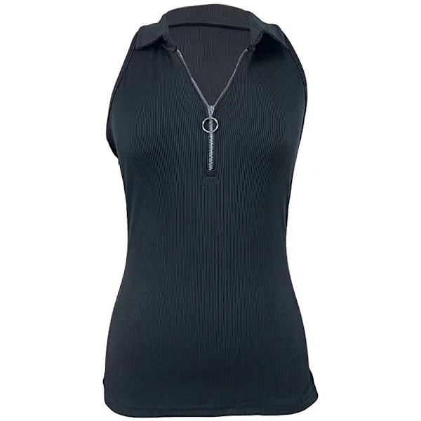 Dame T-skjorte i singlet GRÅ S Gray S