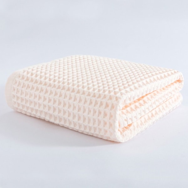 Cotton Waffle kylpypyyhe Yksiväriset pyyhkeet VAALEAN PINKKI light pink