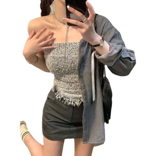 Linne Rygglös Väst BEIGE Beige