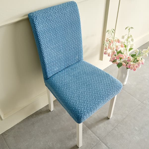 Jacquard Matstolsöverdrag Stolsitsöverdrag GRÅ grey